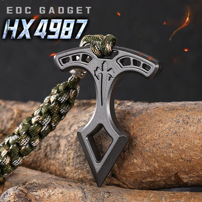Zinc Alloy Single Spiked Ring - 10mm Thick Keychain EDC Self Defense