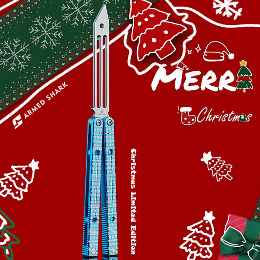 ArmedShark Christmas Limited Edition Balisong Trainer - Holiday Butterfly Knife
