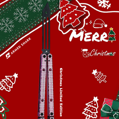 ArmedShark Christmas Limited Edition Balisong Trainer - Holiday Butterfly Knife