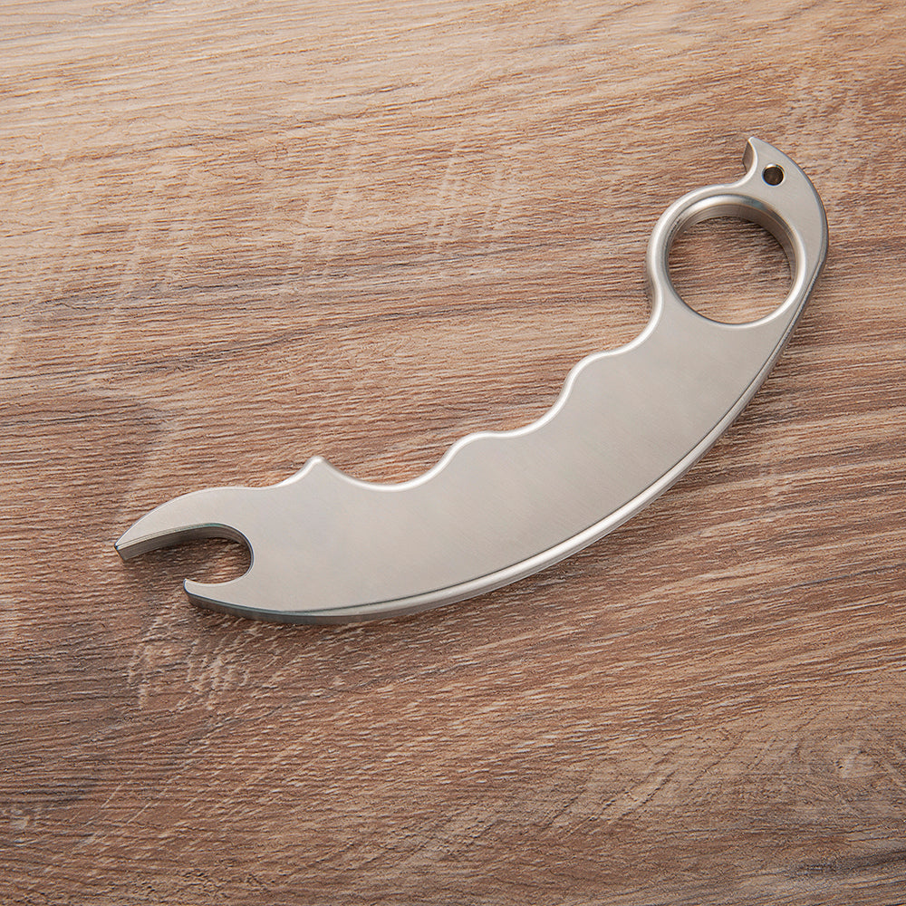 Brass Knuckles – 304 Steel Four Finger Bottle Opener Kubotan Multi-Tool EDC