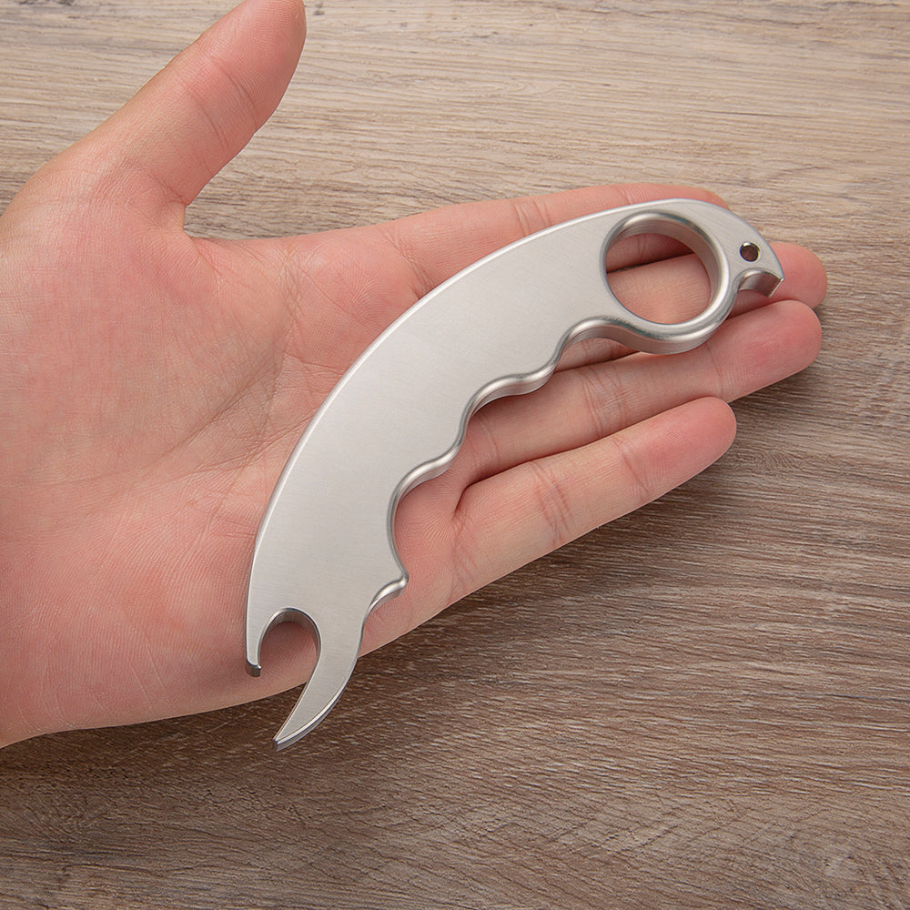 Brass Knuckles – 304 Steel Four Finger Bottle Opener Kubotan Multi-Tool EDC