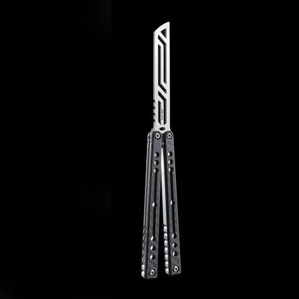 Nautilus V2 Balisong Trainer - Armed Shark 7075 Aluminum G10 Carbon Fiber Butterfly Knife