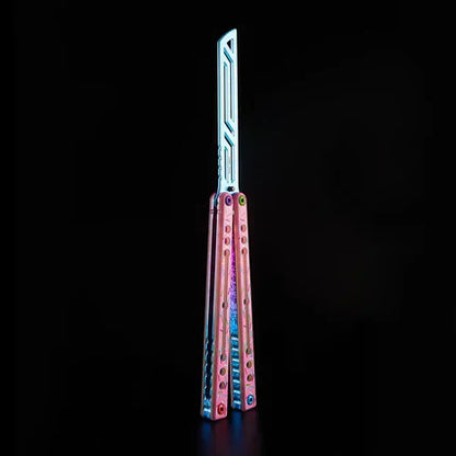 Nautilus V2 Balisong Trainer - Armed Shark 7075 Aluminum G10 Carbon Fiber Butterfly Knife