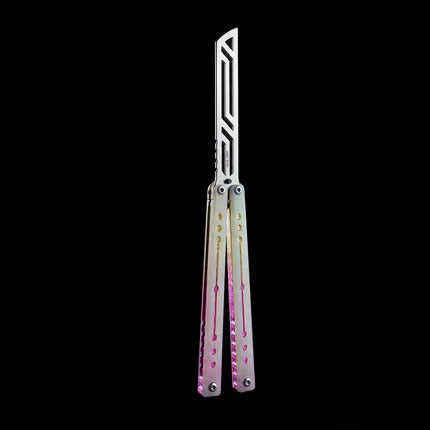 Nautilus V2 Balisong Trainer - Armed Shark 7075 Aluminum G10 Carbon Fiber Butterfly Knife