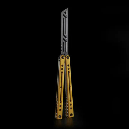Nautilus V2 Balisong Trainer - Armed Shark 7075 Aluminum G10 Carbon Fiber Butterfly Knife