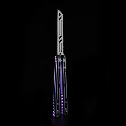 Nautilus V2 Balisong Trainer - Armed Shark 7075 Aluminum G10 Carbon Fiber Butterfly Knife