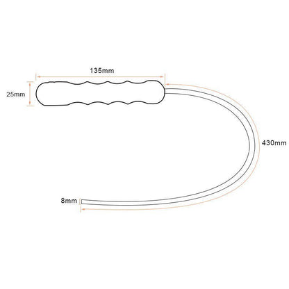 56cm Steel Cable Self Defense Whip - Wooden Handle Emergency Tool