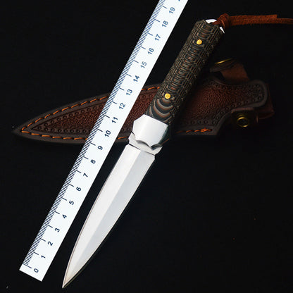 Artisan Damascus Fixed Blade Knife - G10 Handle EDC