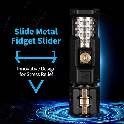 Fidget Slider Titanium 2-Stage Ratchet Mechanical Smooth Rotation EDC Stress Relief Desk Toy