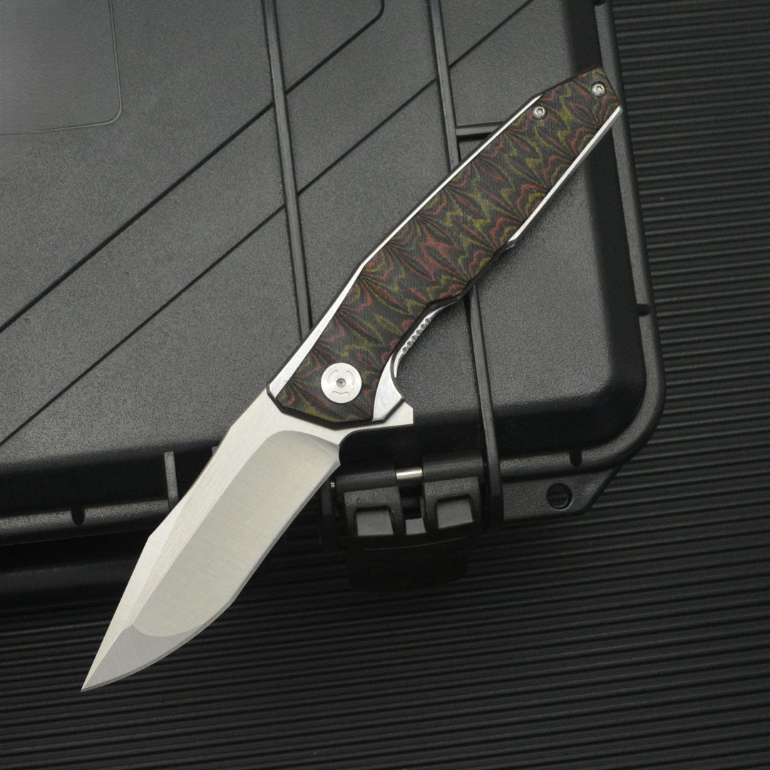 Python D2 Heavy-Duty Folding Knife - G10 Tactical Survival Blade