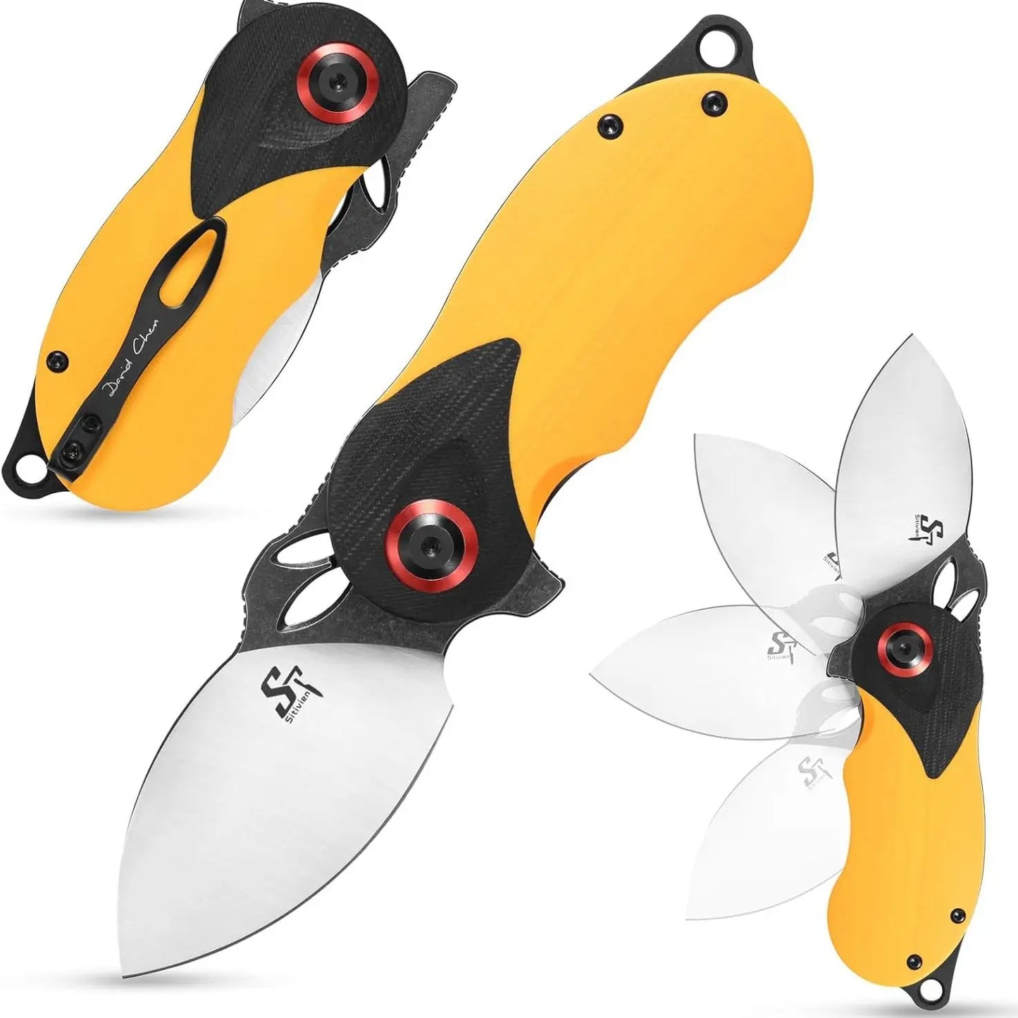 RabbitEdge K110 Folding Knife - Compact EDC with G10 Handle & Ball Bearing