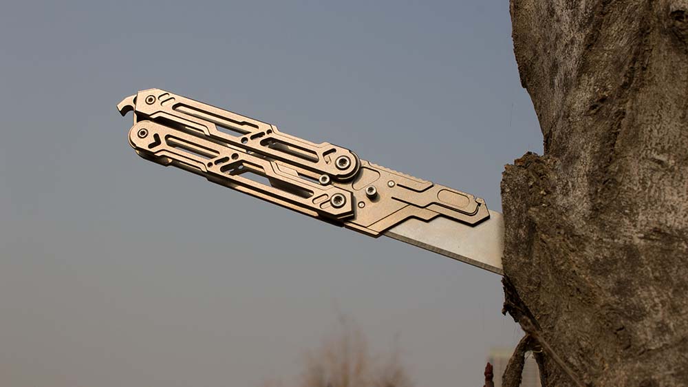 Balisong Trainer Titanium Butterfly Knife Flipping EDC Training Utility Balisong