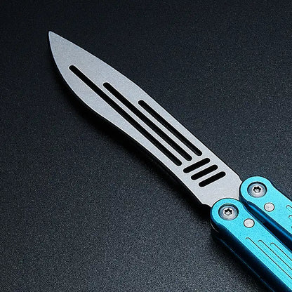 Stone Wash Balisong Trainer - Armed Shark Gale Aluminum Butterfly Knife Flipper