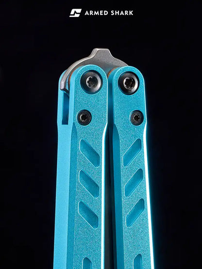 Balisong Trainer 7075 Aluminum - Armed Shark BB Butterfly Knife Smooth Flow Flipper