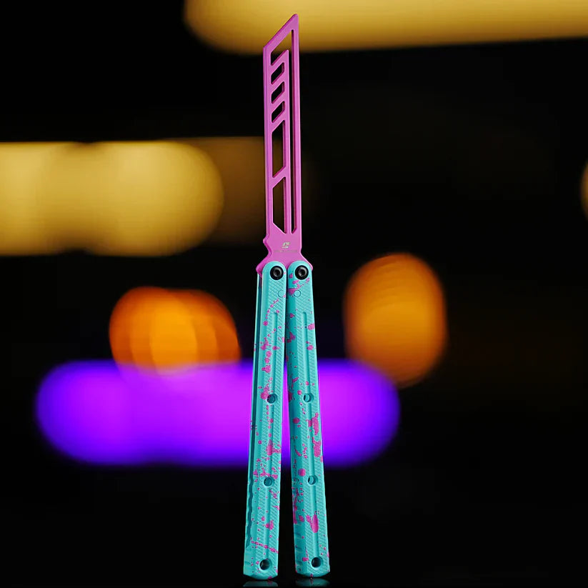 Krake Raken Balisong Trainer Ceramic Edition - Armed Shark 7075 Aluminum Butterfly Knife