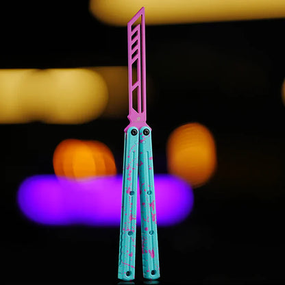 Krake Raken Balisong Trainer Ceramic Edition - Armed Shark 7075 Aluminum Butterfly Knife