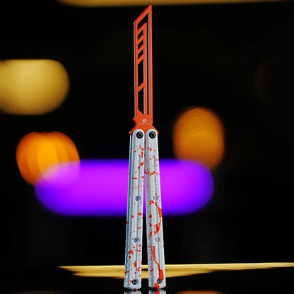 Krake Raken Balisong Trainer Ceramic Edition - Armed Shark 7075 Aluminum Butterfly Knife