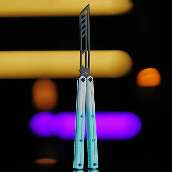 Krake Raken Balisong Trainer Ceramic Edition - Armed Shark 7075 Aluminum Butterfly Knife