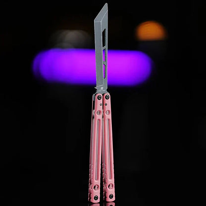 Skeletonized Balisong Trainer - Armed Shark Dangerous Wanderer Butterfly Knife Hollow Handle