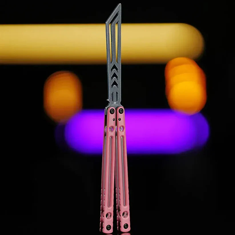 Skeletonized Balisong Trainer - Armed Shark Dangerous Wanderer Butterfly Knife Hollow Handle