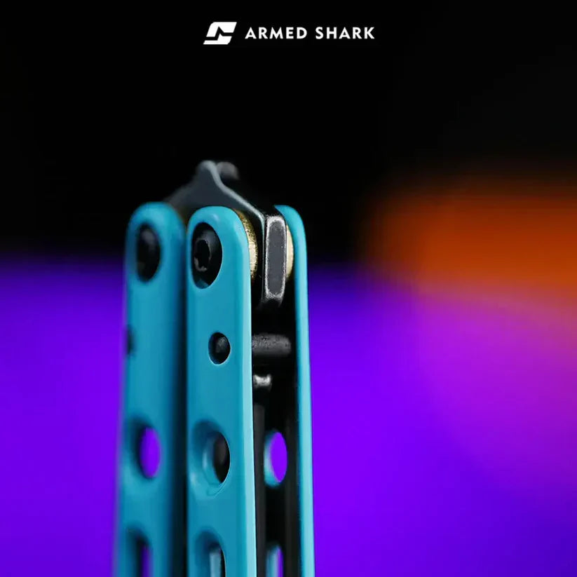 Skeletonized Balisong Trainer - Armed Shark Dangerous Wanderer Butterfly Knife Hollow Handle