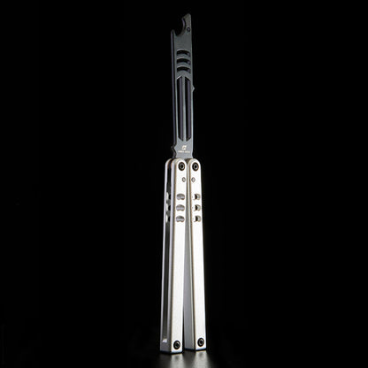 Bottle Opener Balisong Trainer - Armed Shark Inked Mako Butterfly Knife Gradient Flipper