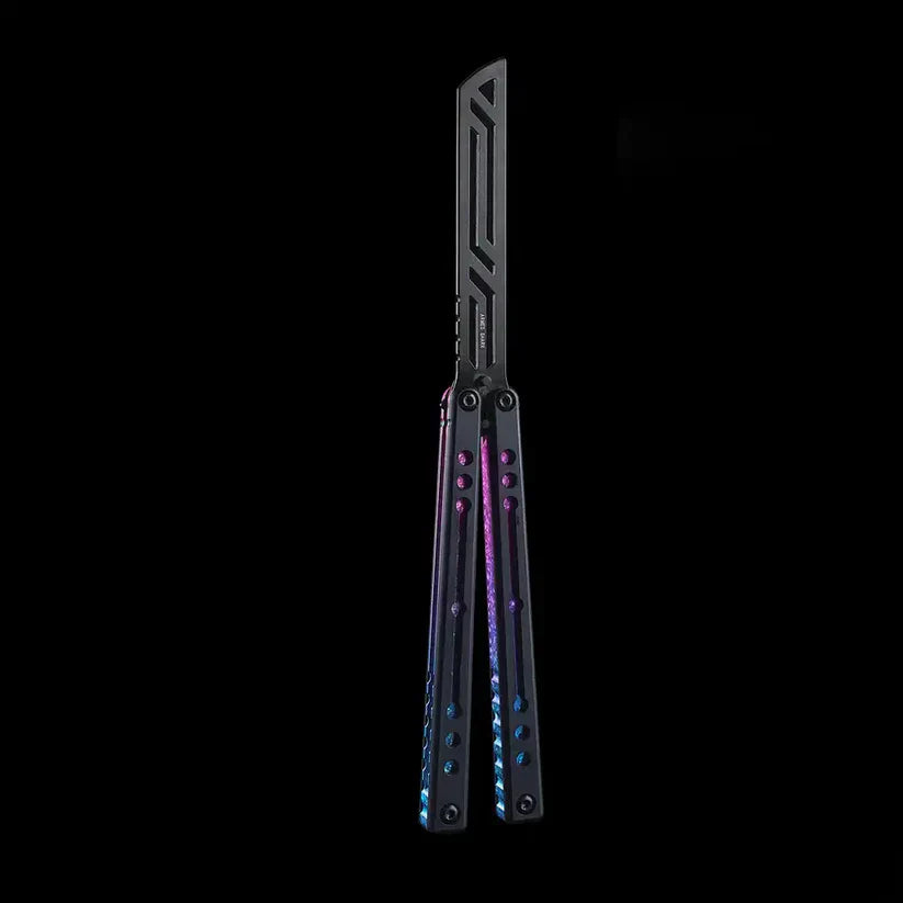 Nautilus V2 Balisong Trainer - Armed Shark 7075 Aluminum G10 Carbon Fiber Butterfly Knife