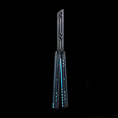 Nautilus V2 Balisong Trainer - Armed Shark 7075 Aluminum G10 Carbon Fiber Butterfly Knife