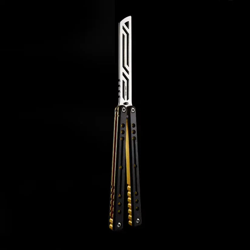 Nautilus V2 Balisong Trainer - Armed Shark 7075 Aluminum G10 Carbon Fiber Butterfly Knife