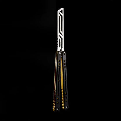 Nautilus V2 Balisong Trainer - Armed Shark 7075 Aluminum G10 Carbon Fiber Butterfly Knife