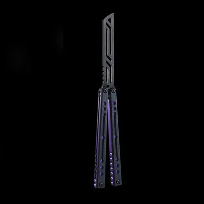 Nautilus V2 Balisong Trainer - Armed Shark 7075 Aluminum G10 Carbon Fiber Butterfly Knife