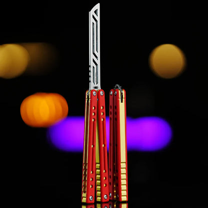 Nautilus V2 Balisong Trainer - Armed Shark 7075 Aluminum G10 Carbon Fiber Butterfly Knife