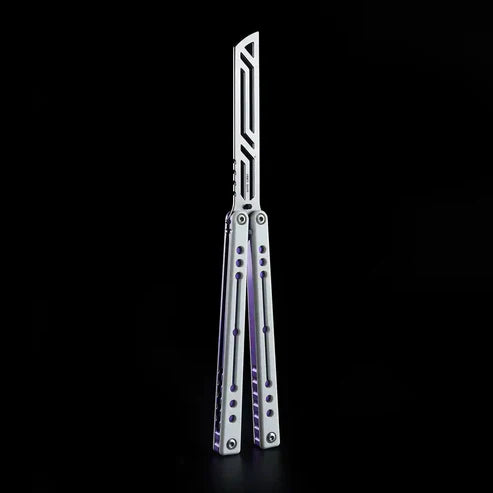 Nautilus V2 Balisong Trainer - Armed Shark 7075 Aluminum G10 Carbon Fiber Butterfly Knife