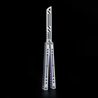 Nautilus V2 Balisong Trainer - Armed Shark 7075 Aluminum G10 Carbon Fiber Butterfly Knife