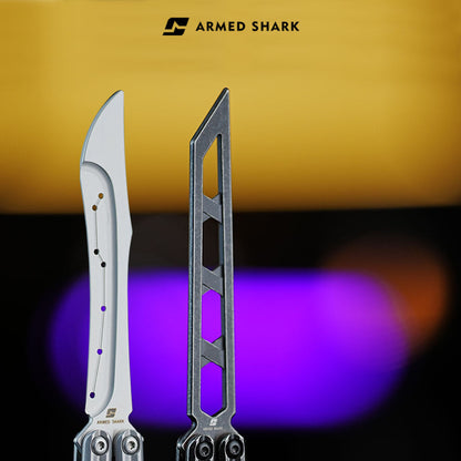 Armed Shark Prism Balisong Trainer - 5Cr15 Steel Butterfly Trainer Knife