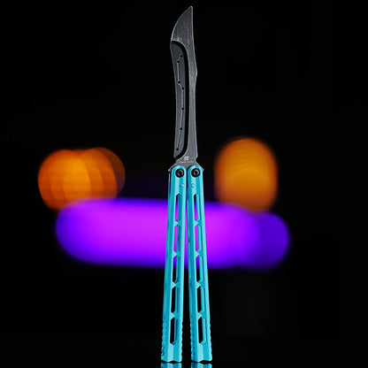 Armed Shark Prism Balisong Trainer - 5Cr15 Steel Butterfly Trainer Knife