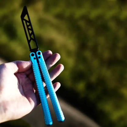 Lightweight Balisong Trainer 93g - Armed Shark Sahara Aluminum Butterfly Knife Flipper