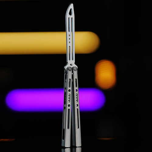 Balisong Trainer TC4 Titanium - Armed Shark Sentinel Butterfly Knife Flipper