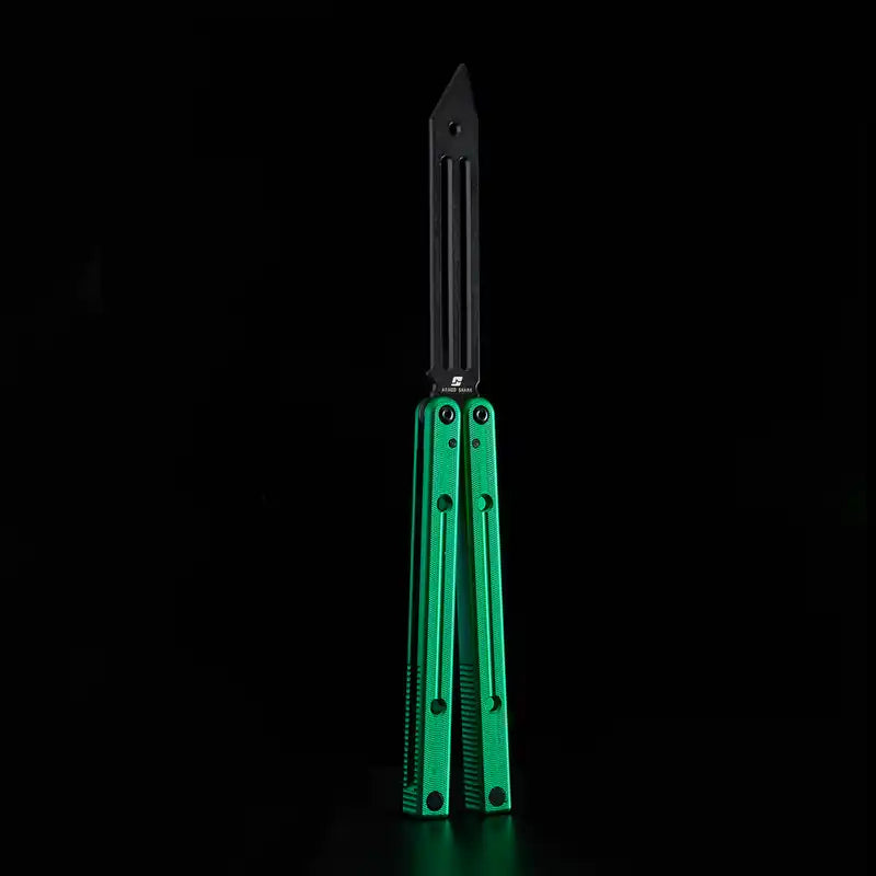 Squidtrainer V4 Balisong Trainer - Armed Shark 7075 Aluminum Butterfly Knife Flipper