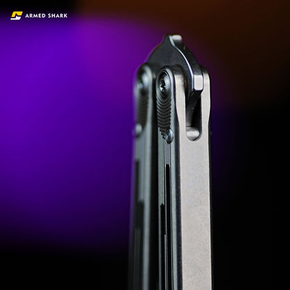 Titanium REP SE Balisong Trainer - Armed Shark Special Edition TC4 Butterfly Knife Flipper