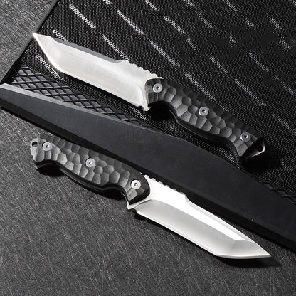 TitanForge VG10 Heavy-Duty Tactical Camp Knife - 7mm Full-Tang Outdoor Survival Blade