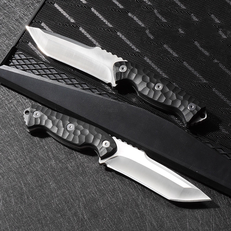 TitanForge VG10 Heavy-Duty Tactical Camp Knife - 7mm Full-Tang Outdoor Survival Blade