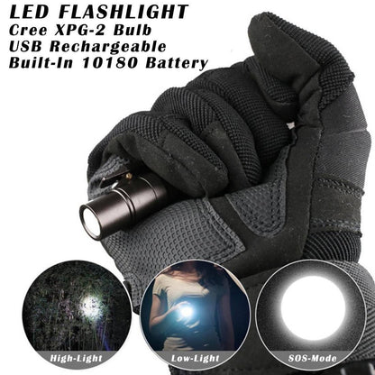 Aluminum Tactical Pen - Flashlight Tungsten Tip USB Rechargeable TSA Approved