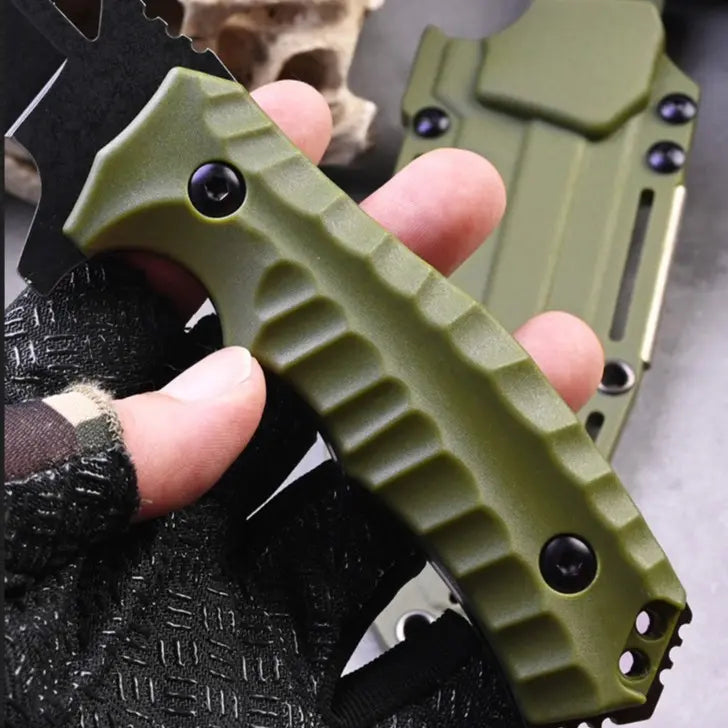 Survival Knife 8Cr13MoV Steel Fire Starter Kit Camping Outdoor Mountaineering EDC