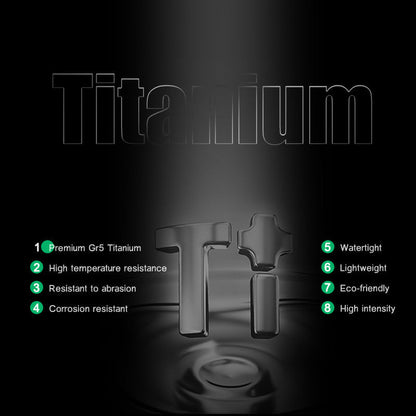 PryMax 2.0 Titanium All-in-1 Multi-Function Pry Bar - GR5 with 12 Tools & 5 Tritium Slots EDC