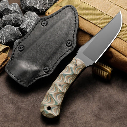 IronClad 80CRV2 Tactical Fixed Blade Knife - Full-Tang 5mm with G10 Handle Survival