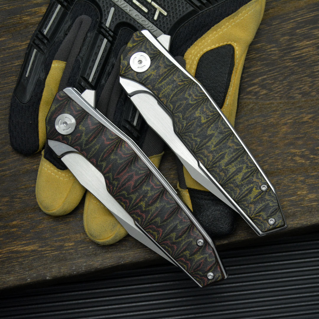 Python D2 Heavy-Duty Folding Knife - G10 Tactical Survival Blade