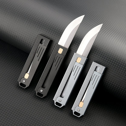 Folding Knife Tactical Knife D2 Steel Gravity Opening Aluminum Handle EDC Knife Stress Relief