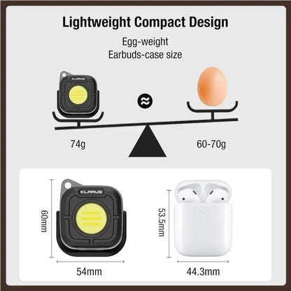 RuggedCompass Keylight - 500LM Rotating Keychain Flashlight with 4 Color Temps