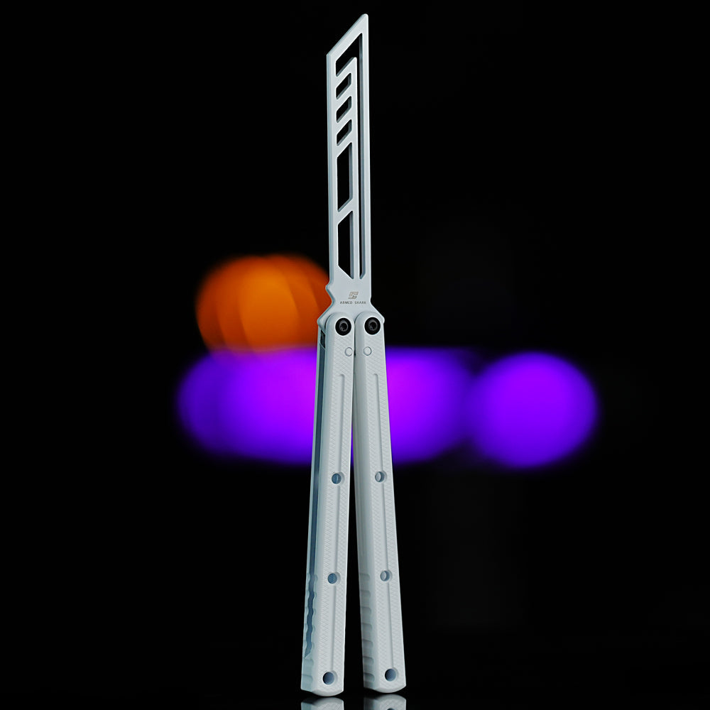 Krake Raken Balisong Trainer Ceramic Edition - Armed Shark 7075 Aluminum Butterfly Knife